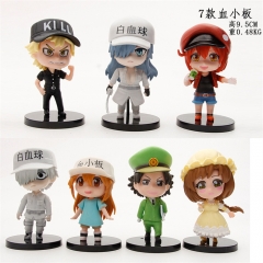 7Pcs/Set Cells at Work Cartoon Character Collectible Anime Figure