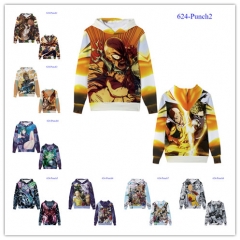 20 Styles For Adult and Children One punch man Cartoon Polyester 3D Cosplay Anime Hoodies