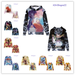 20 Styles For Adult and Children DRAGON BALL  Cartoon Polyester 3D Cosplay Anime Hoodies