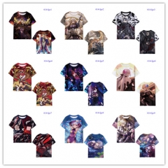 20 Styles Fate Stay Night Japanese Cartoon Color Printing Cosplay Anime T-shirt