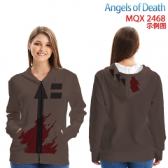2 Styles Angels of Death Color Printing Patch Pocket Hooded Anime Hoodie