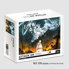 (100pcs/set) 5 Styles Attack on Titan Pattern For Kids Anime Jigsaw Puzzle