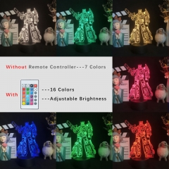 2 Different Bases Transformers Anime 3D Nightlight with Remote Control