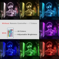 2 Different Bases Attack on Titan/Shingeki No Kyojin Armin Arlert Anime 3D Nightlight with Remote Control