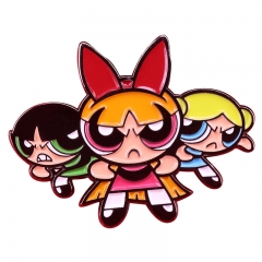 The Powerpuff Girls Cartoon Badge Pin Decoration Clothes Anime Alloy Brooch