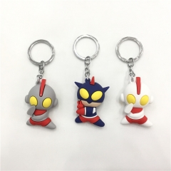 3 Styles Ultraman Character Cartoon Model Anime PVC Figure Keychain
