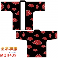 5 Styles Naruto Cosplay 3D Digital Print Anime Kimono T-shirt