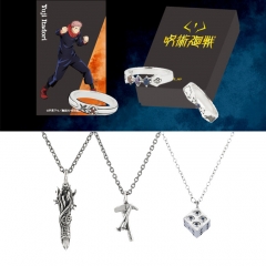15 Styles Jujutsu Kaisen Character Accesorios Alloy Anime Necklace Ring