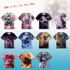 11 Styles Demon Slayer: Kimetsu no Yaiba Cosplay Cartoon Color Printing Anime T-shirt