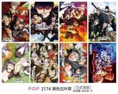 Black Clover Anime Paper Posters (8 Pcs/Set)