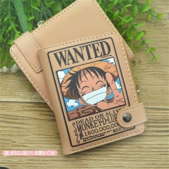 One Piece Cartoon Cosplay Purse Anime Folding Wallet