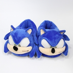 28CM Sonic the Hedgehog Game Cosplay Cartoon For Adult Indoor Anime Plush Slipper