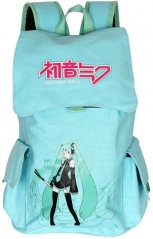 Hatsune Miku Cosplay Decoration Cartoon Character Anime Canvas Backpack