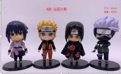 4 Pcs/Set Naruto Cosplay Cartoon Model Toy Statue Collection Anime PVC Figures
