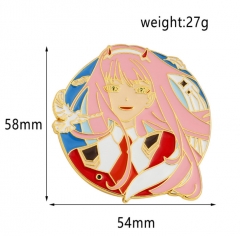 Darling in the FRANXX Cartoon Fashion Badge Pin Decoration Cloth Alloy Anime Brooch