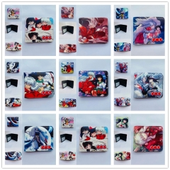 10 Styles Inuyasha Colorful Coin Purse PU Anime Short Wallet