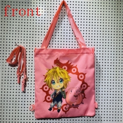 2 Styles The Seven Deadly Sins Cosplay Decoration Cartoon Character Anime Canvas Tote Bag