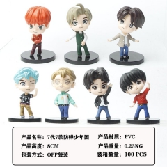 7 Pcs/Set 6 Ver. K-POP BTS Bulletproof Boy Scouts Cosplay Cartoon Model Toy Statue Collection Anime PVC Figures