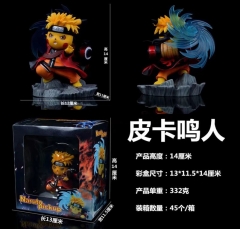 14cm Uzumaki Naruto Cosplay Pikachu Model Anime PVC Figure Toy
