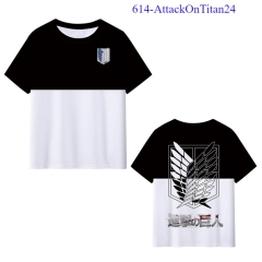 10 Styles Attack on Titan/Shingeki No Kyojin Color Printing Cosplay Anime T-shirt