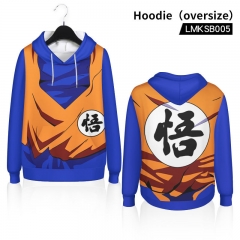 2 Styles Dragon Ball Z Cosplay Cartoon Color Print Anime Hoodie