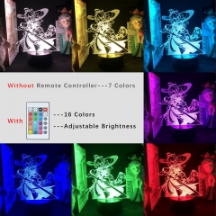 2 Different Genshin Impact Kaedehara Kazuha Anime 3D Nightlight with Remote Control