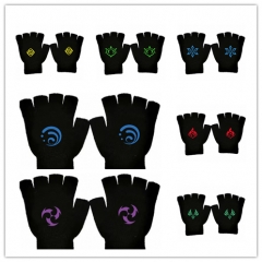 7 Styles Genshin Impact Cosplay Anime Gloves for Winter Warm Fashion Anime Gloves