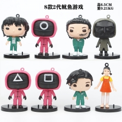 8 Pcs/Set 2 Ver. Squid Game/Round Six Cosplay Cartoon Model Toy Statue Collection Anime PVC Figures