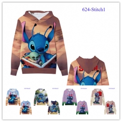 5 Styles Lilo & Stitch Cartoon Color Print Cosplay Anime Hoodies