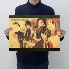 My Hero Academia/Boku No Hero Academia Cartoon Placard Home Decoration Retro Kraft Paper Anime Poster