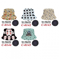 5 Styles Spirited Away/Totoro Fisherman Sun Hat Cap Anime Bucket Hat