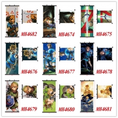 9 Styles The Legend Of Zelda Decorative  Wall Anime Wallscroll (40*102CM)