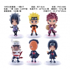 6pcs/set Naruto Japenase Anime Cartoon Figure Set