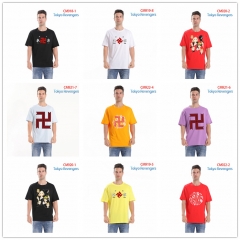 5 Styles 7 Colors Tokyo Revengers Pattern Cotton Material Anime T-shirts