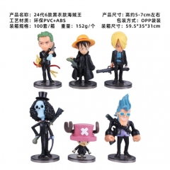 6pcs/set One Piece Anime PVC Japanese Cartoon Figure Set