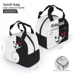 Danganronpa: Trigger Happy Havoc Monokuma Cartoon Pattern Anime Hand Bag Lunch Bag