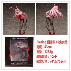 Freeing DARLING in the FRANXX Zero Two Bunny Sexy Girl Cosplay Anime PVC Figure Model Collection Toy