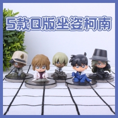 5pcs/set Detective Conan Character Toy Anime PVC Figure