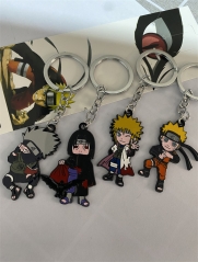 4 Style Naruto Cosplay Cartoon Decoration Anime Alloy Keychain