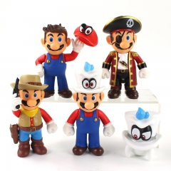5 Style Super Mario Bro Game Cartoon Character Doll Anime PVC Figure Toy 9-14CM