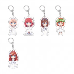 5 Style The Quintessential Quintuplets Cartoon Pattern Anime Acrylic Keychain