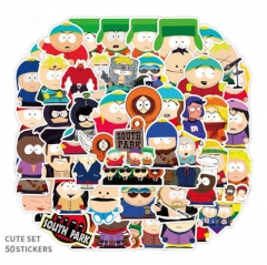 50PCS South Park Pattern Decorative Collectible Waterproof Anime Luggage Stickers