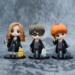 3pcs/set 10cm Harry Potter Cosplay Cartoon Character Anime PVC Figure