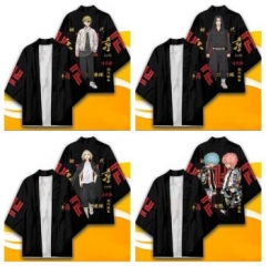 4 Styles Tokyo Revengers Cosplay Printing Haori Shirts Short Kimono Anime Kimono Costume