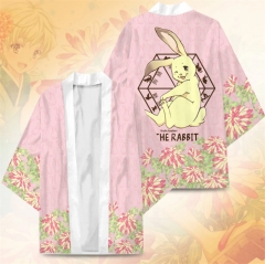 Momiji The Rabbit Cosplay Color Printing Haori Cloak Anime Kimono Costume