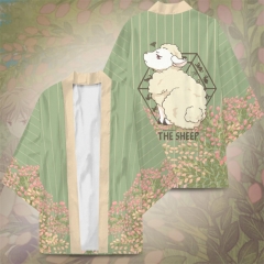 Hiro The Sheep Animal Pattern Cosplay Color Printing Haori Cloak Anime Kimono Costume