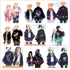20 Style New Design Personality Illustrations Cosplay Color Printing Haori Cloak Anime Kimono Costume