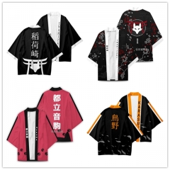4 Style Haikyuu Cosplay Color Printing Haori Cloak Anime Kimono Costume