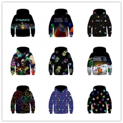 9 Style Among Us Cartoon Pattern Cosplay For Children Anime Hooded Hoodie
