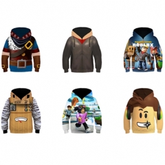 6 Style Roblox Cosplay Cartoon Clothes For Children Anime Hooded Hoodie